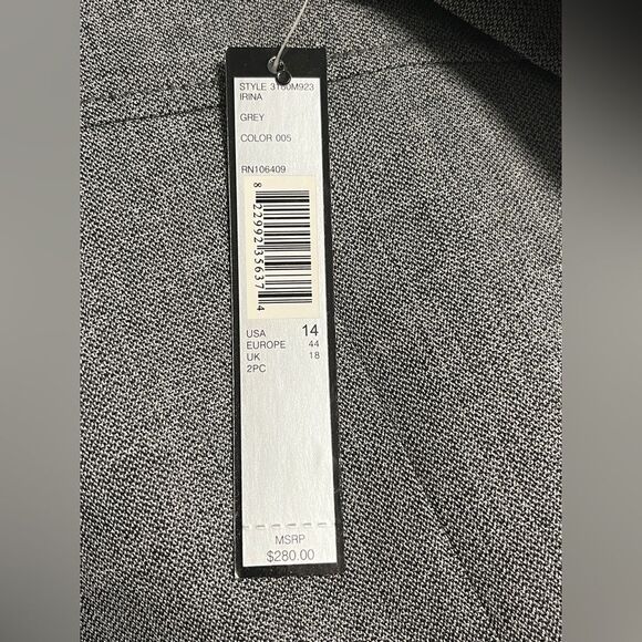 NWT TAHARI Arthur S. Levine Gray Skirt Suit Blazer Jacket Size 14 - Picture 10 of 12